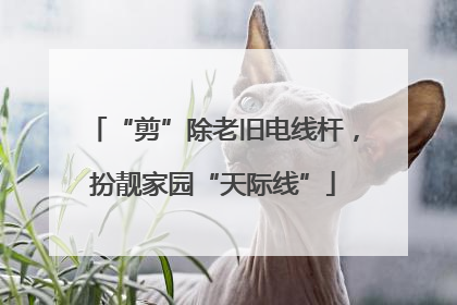 “剪”除老旧电线杆，扮靓家园“天际线”
